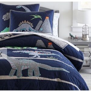 Pottery barn kids dino quilt & shams - full size